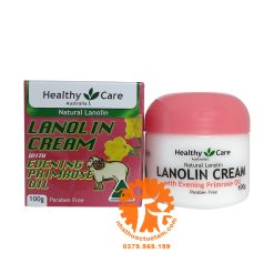 Kem Dưỡng Da Chống Lão Hoá Tinh Dầu Hoa Anh Thảo Healthy Care Lanolin Cream with Evening Primrose Oil