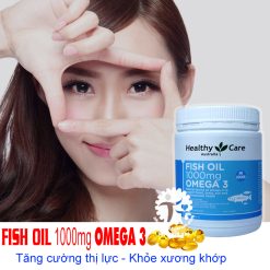 Dầu Cá Tự Nhiên Fish Oil Healthy Care Omega 3 1000mg, 400 viên