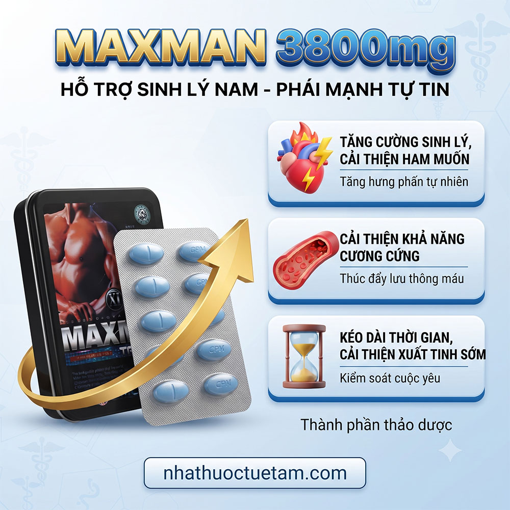 Maxman 3800mg chính hãng Mỹ: viên uống hỗ trợ tăng cường sinh lý nam - Ảnh 3