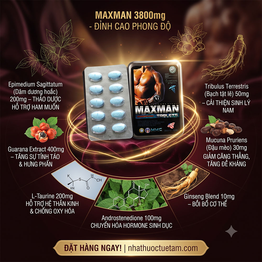 Thành phần chính của Maxman 3800mg